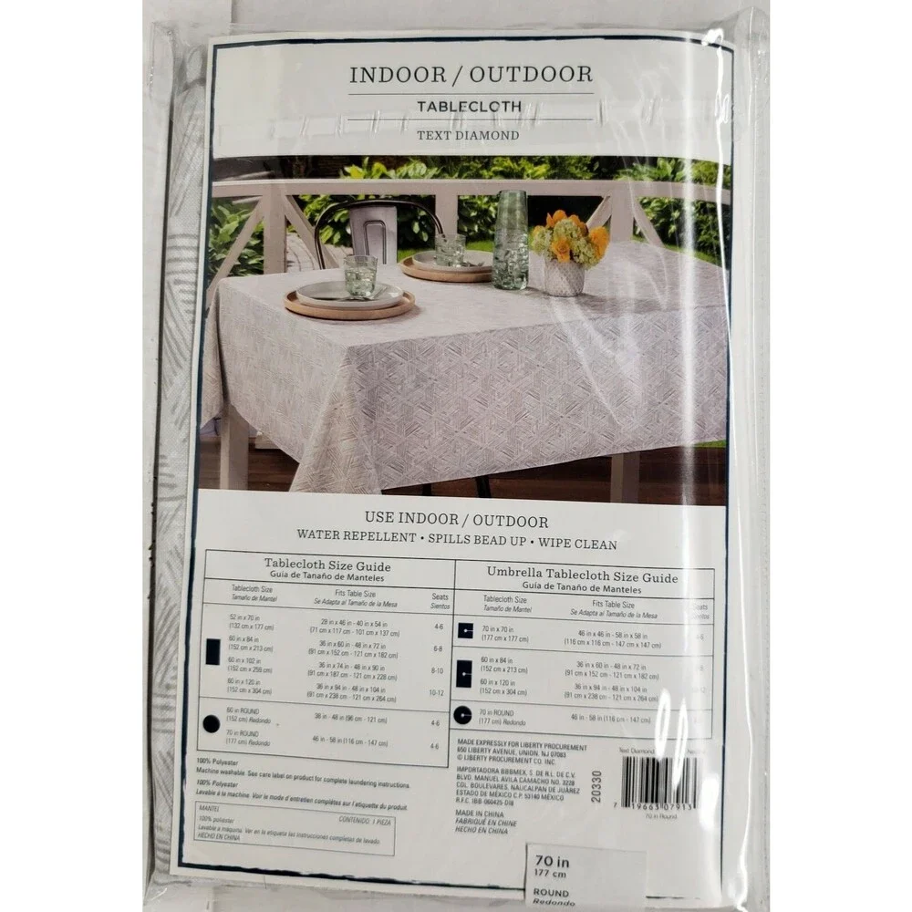 Printed Fabric Tablecloth 70